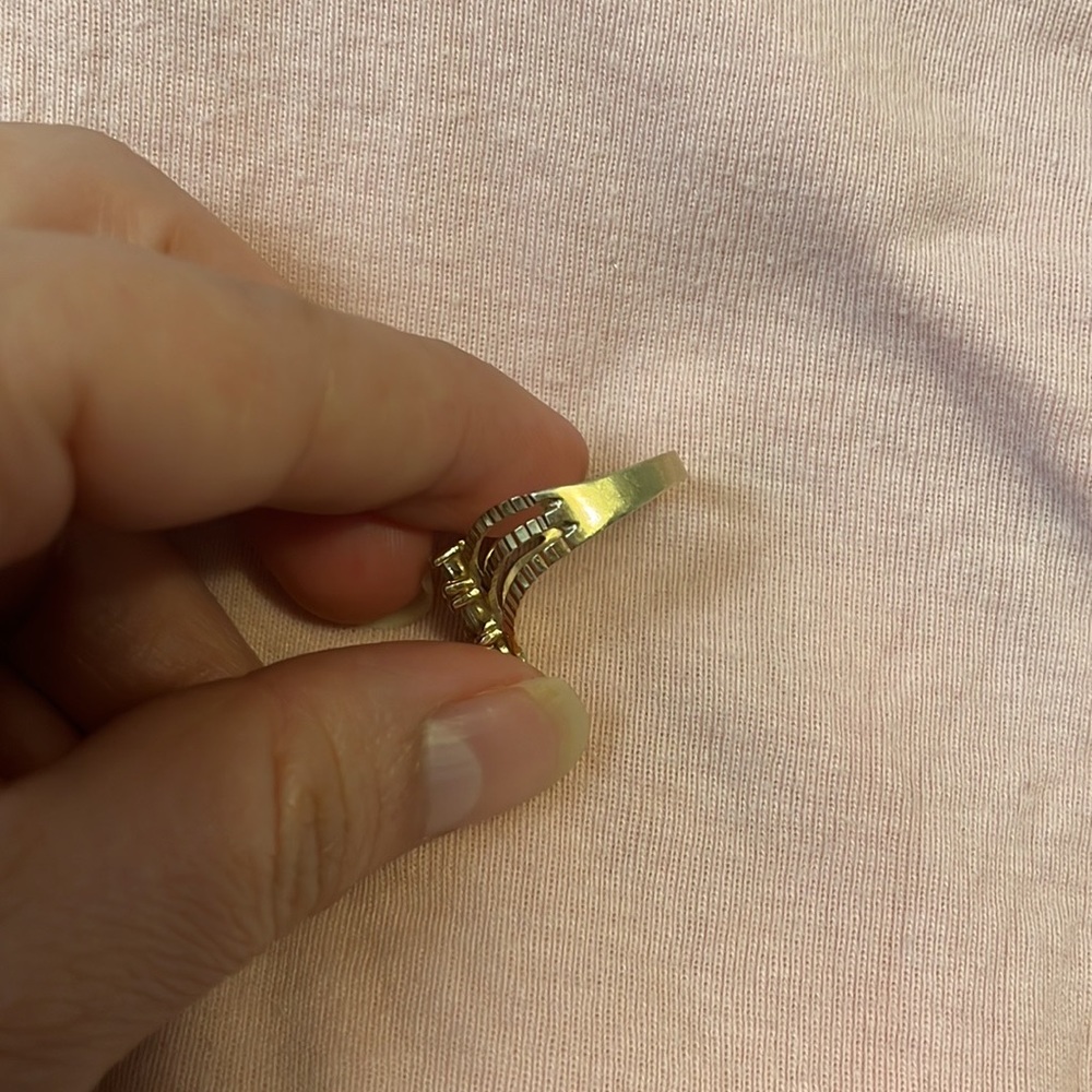 Very nice the one gold is in a 14k ring